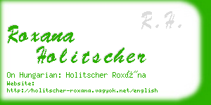 roxana holitscher business card